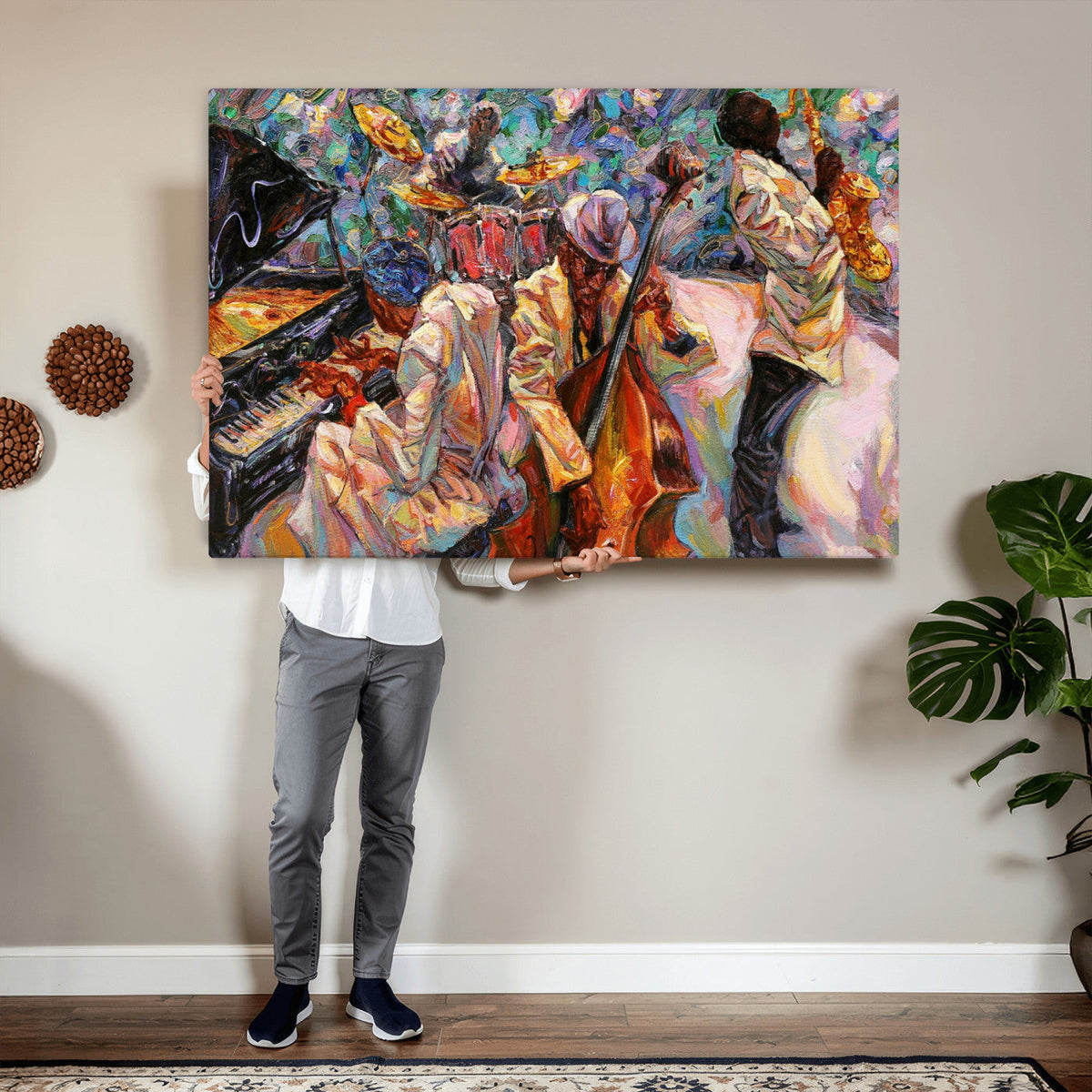African American Jazz Art Music Abstract Wall Art Painting