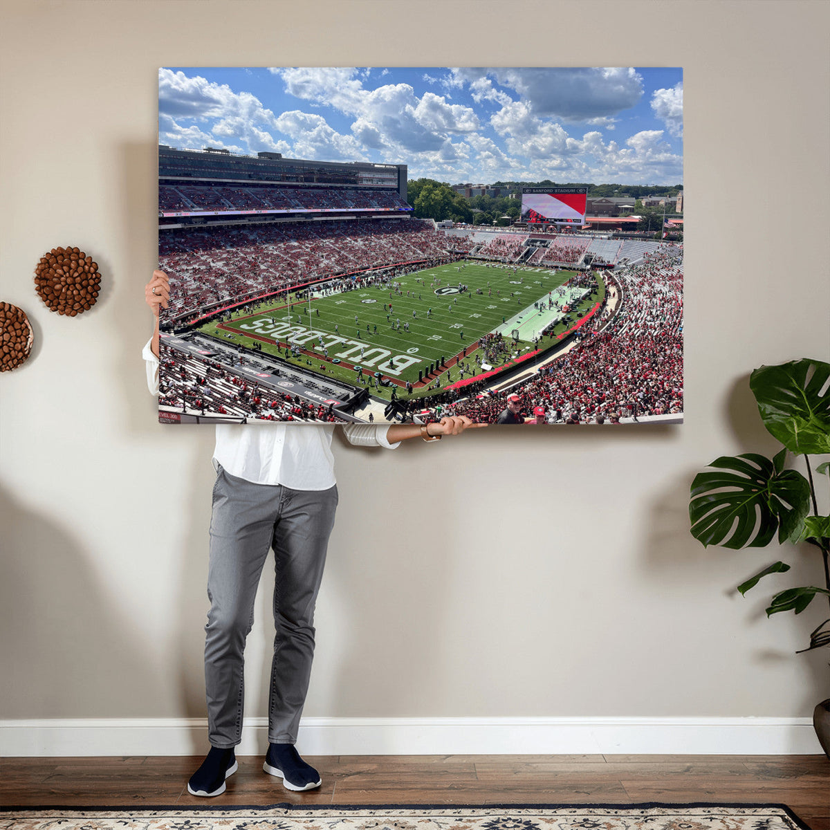 Georgia Bulldogs Stadium Wall Art Canvas Print, Sanford