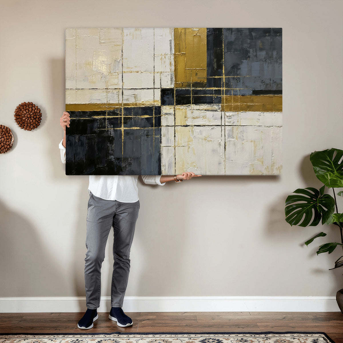 Geometric Abstract Wall Art Canvas Print