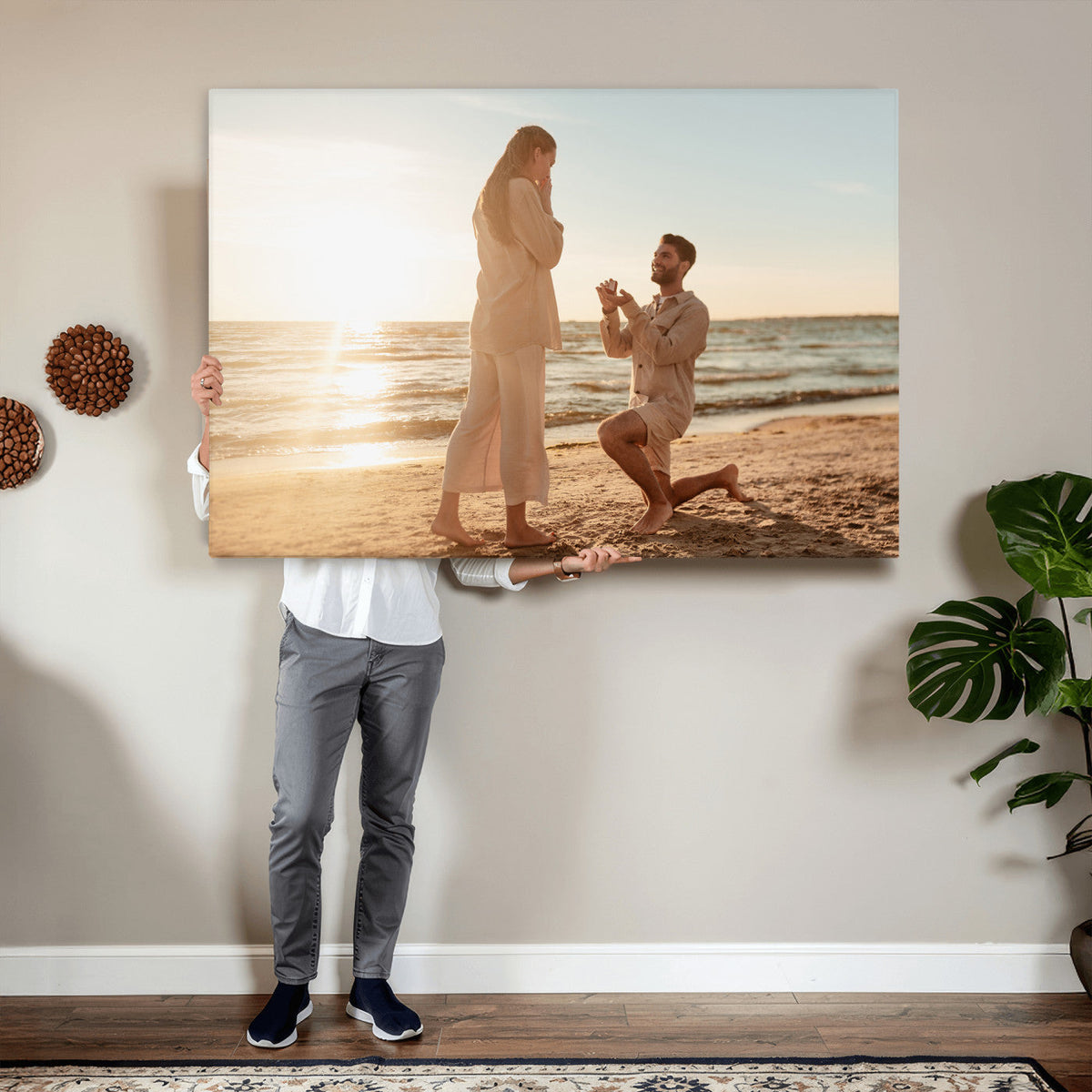 Custom Photo Framed Canvas Wall Art, Personalized Picture Print
