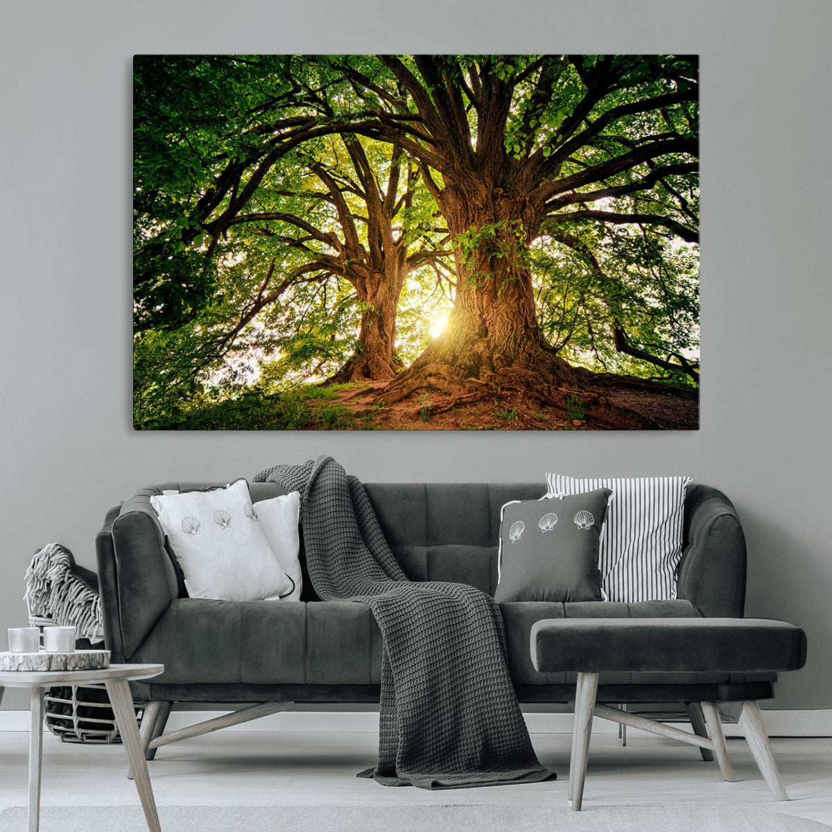 Majestic Ancient Tree Wall Art, NatureCanvas Print, Woodland