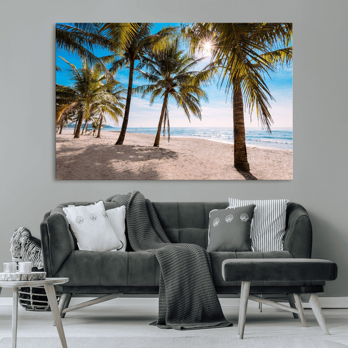 Palm Beach Tropical Island Wall Art Canvas Print