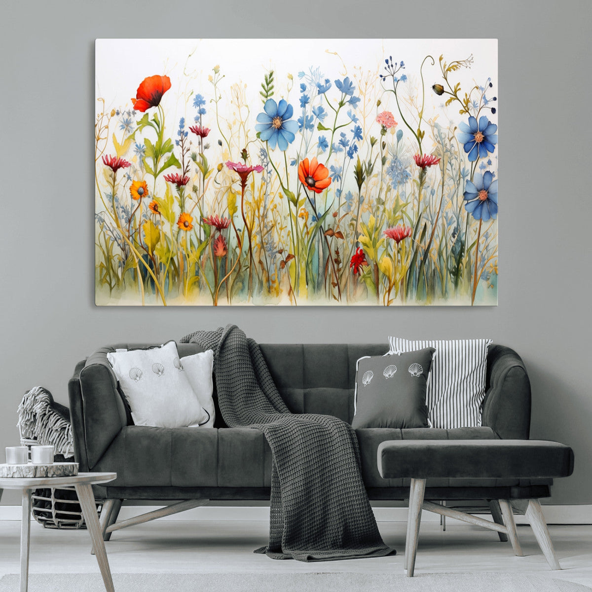 Colorful Wildflower Canvas Wall Art - Vibrant Floral