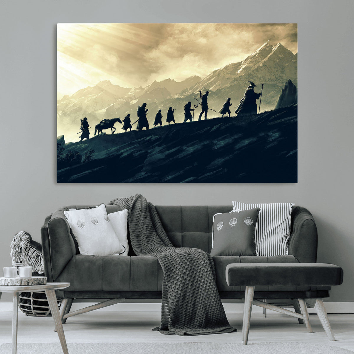 Fellowship Journey Wall Art – Fantasy Adventure Canvas Print