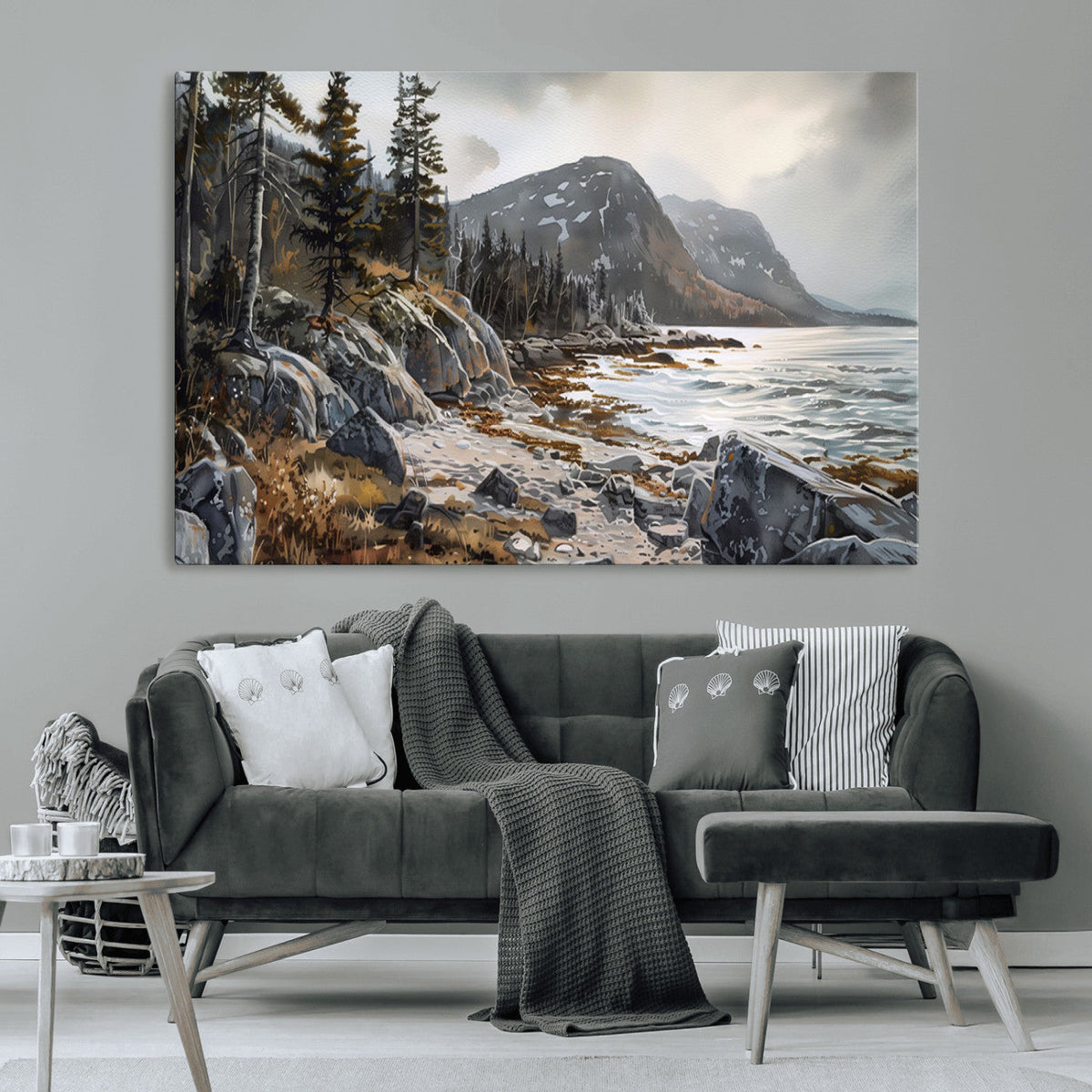 Serene Coastal View of Acadia National Park - Stunning