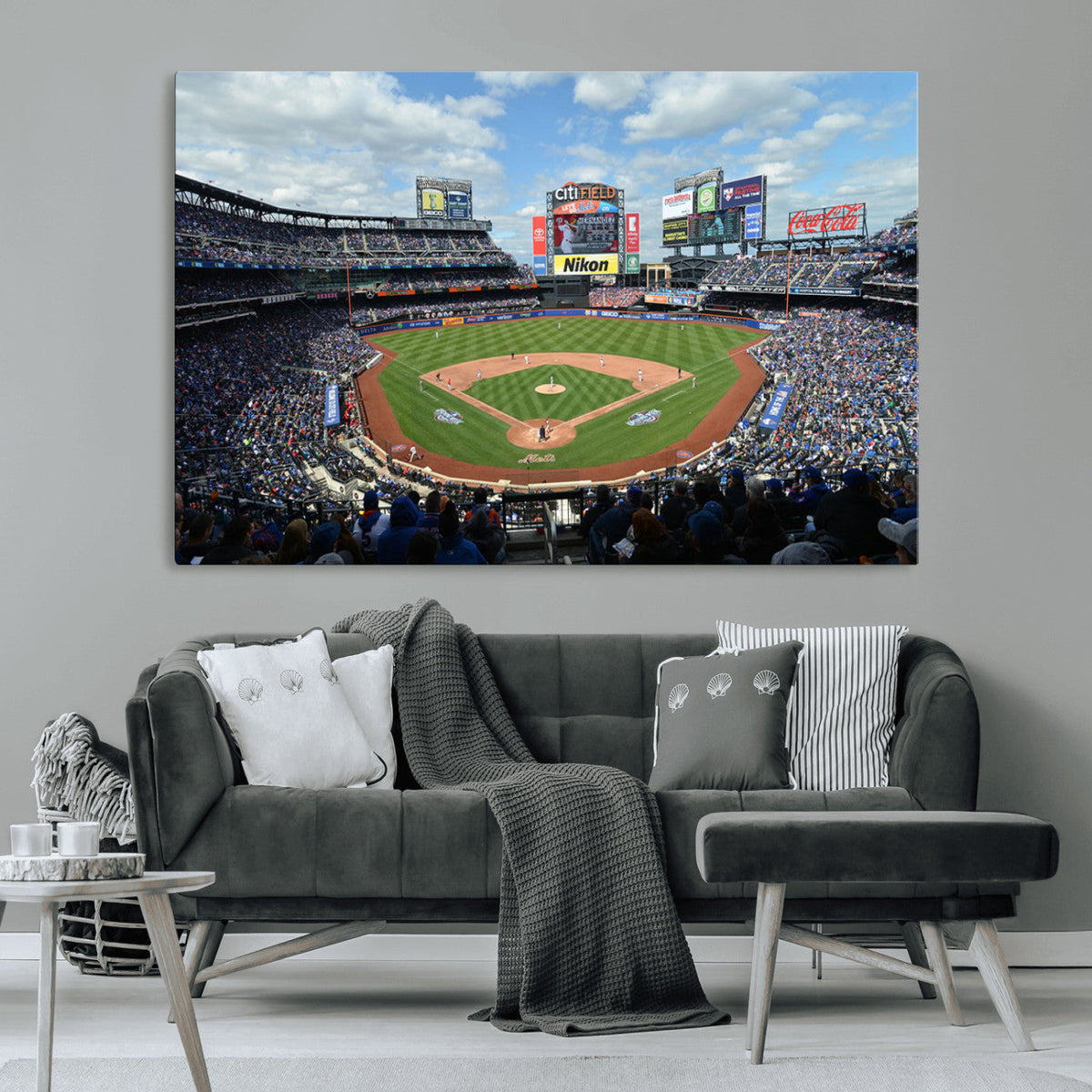 New York Mets Baseball Team Print - Citi Field Stadium Wall