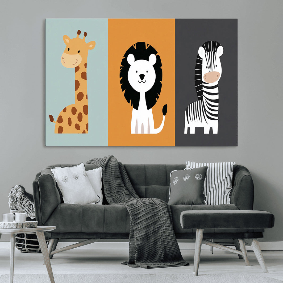 Boho Jungle Animal Nursery Wall Art Prints – Safari Decor