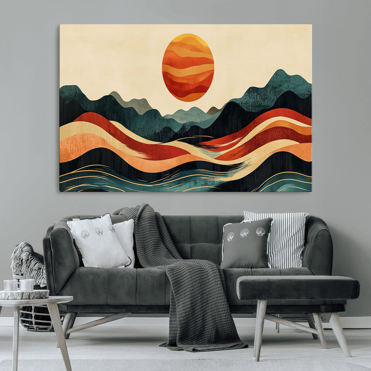 Mountain Triptych Wall Art Canvas Print – Western Nature