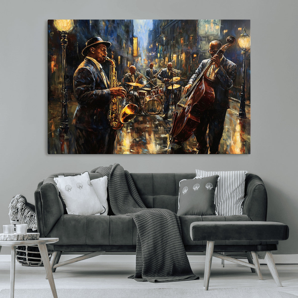 Jazz Canvas Wall Art Print – Abstract African American Music
