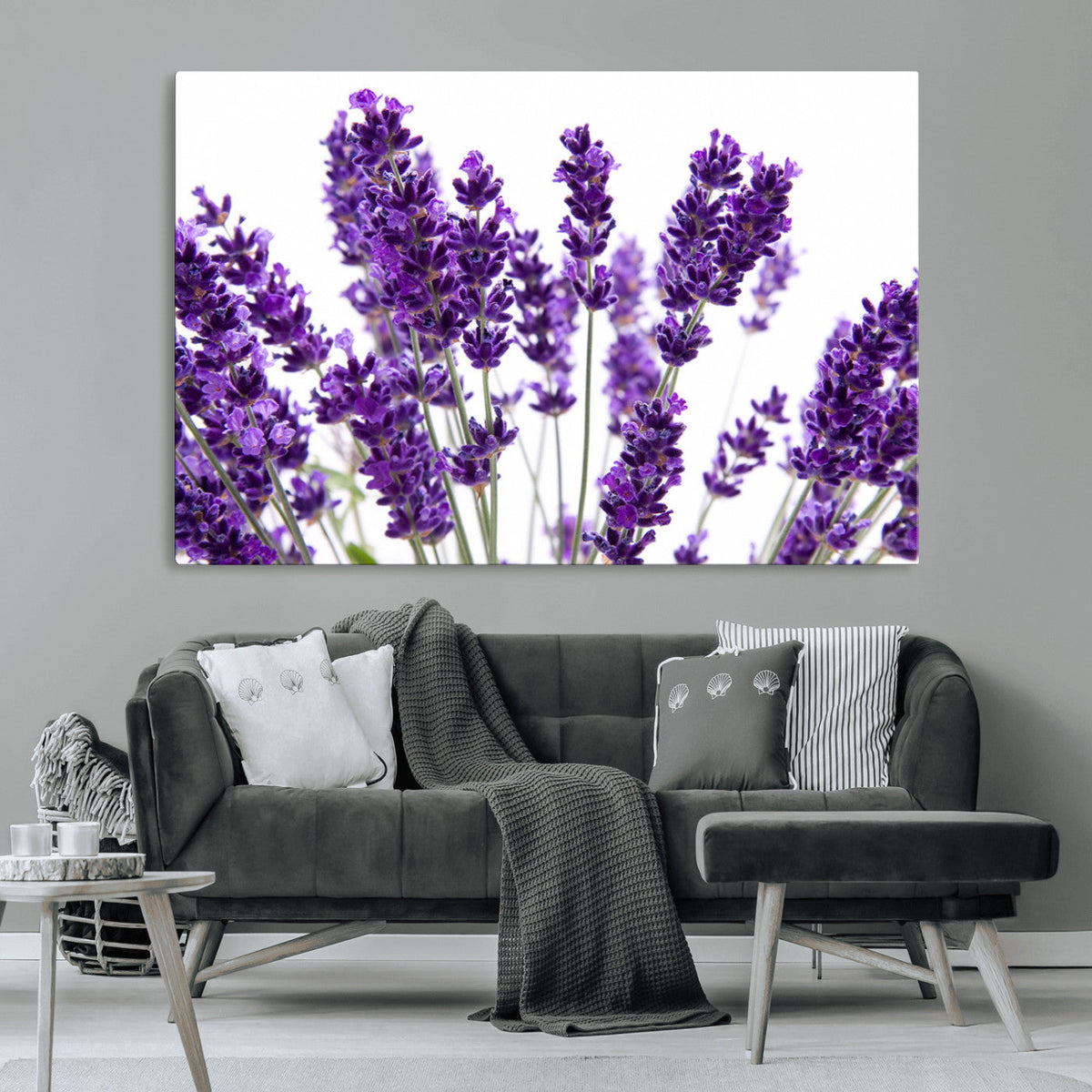 Lavender Flower Wall Art Canvas Print
