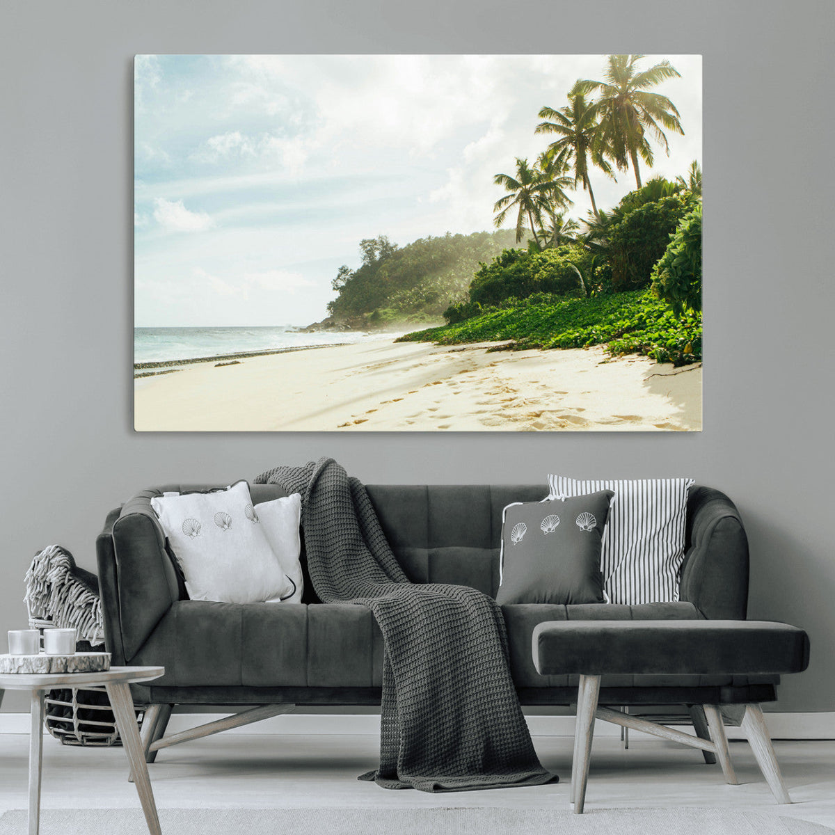 Relaxing Beach Wall Art Canvas Print – Framed Ocean View Art