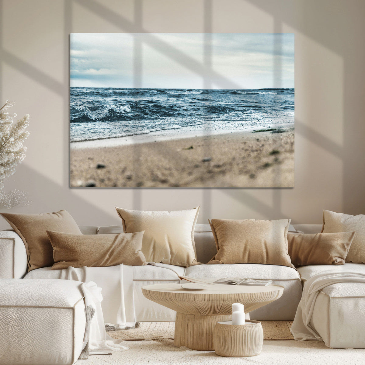 Ocean Wall Art Canvas Print – Moody Coastal Seascape Scene
