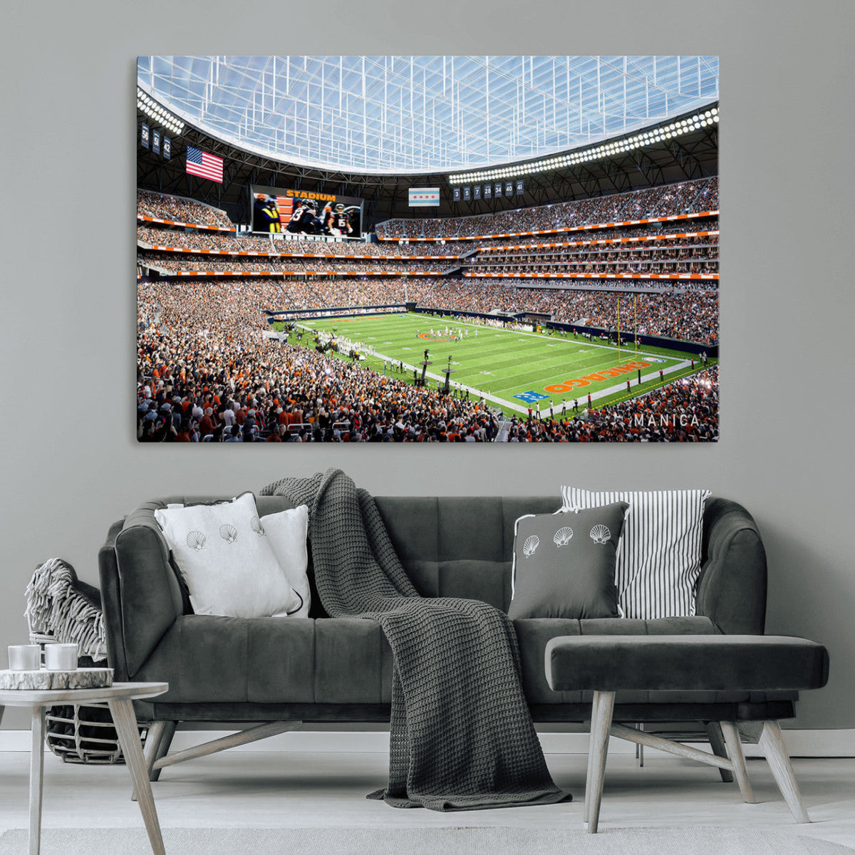 Chicago Bears Soldiers Field Wall Art Canvas Print – Framed