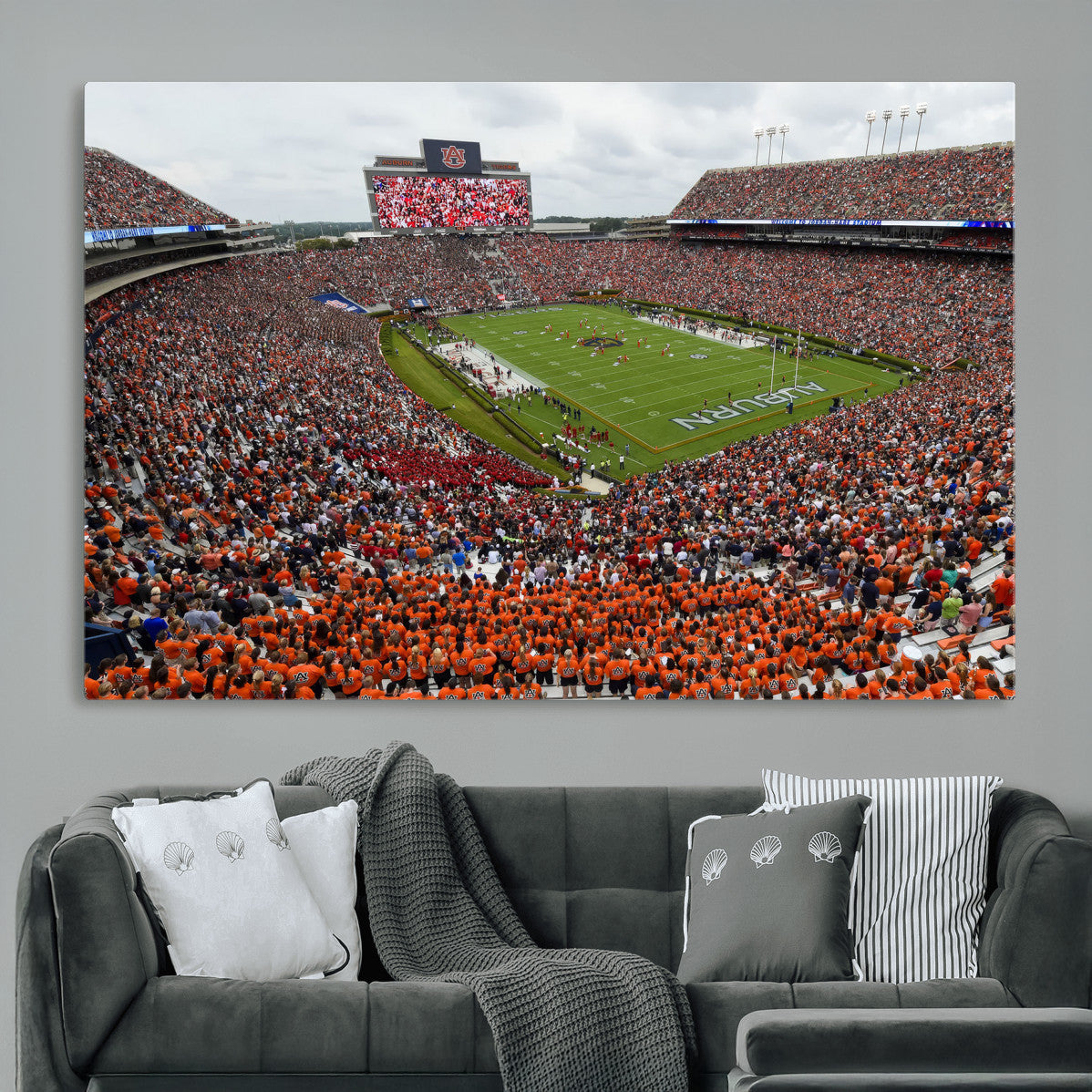 Jordan-Hare Stadium Wall Art Canvas Print, College Sports