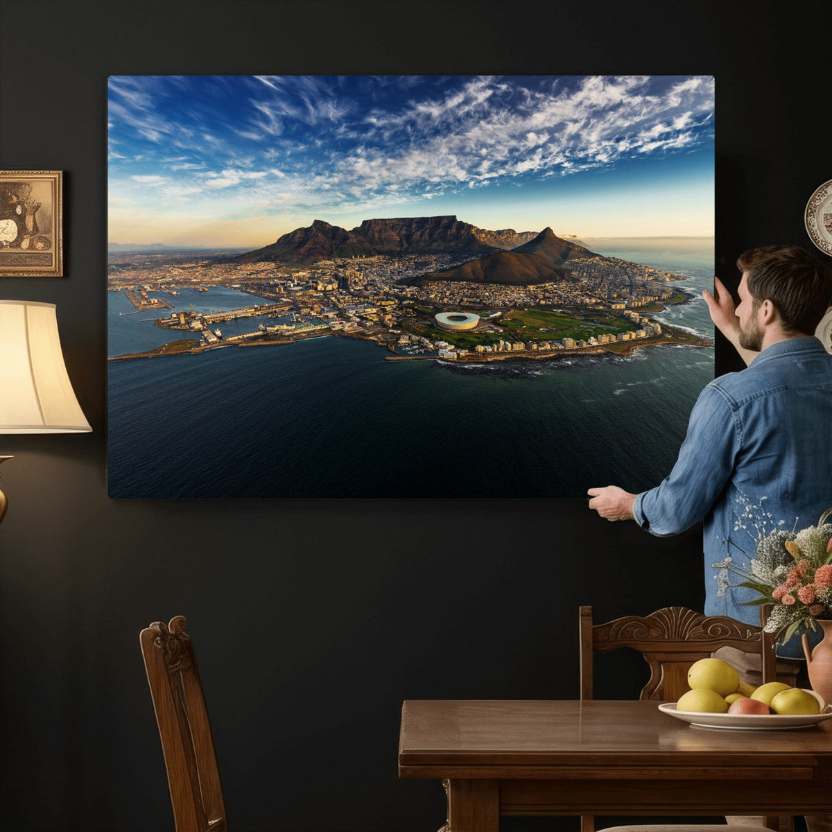 Cape Town Skyline Wall Art Canvas Print – Table Mountain