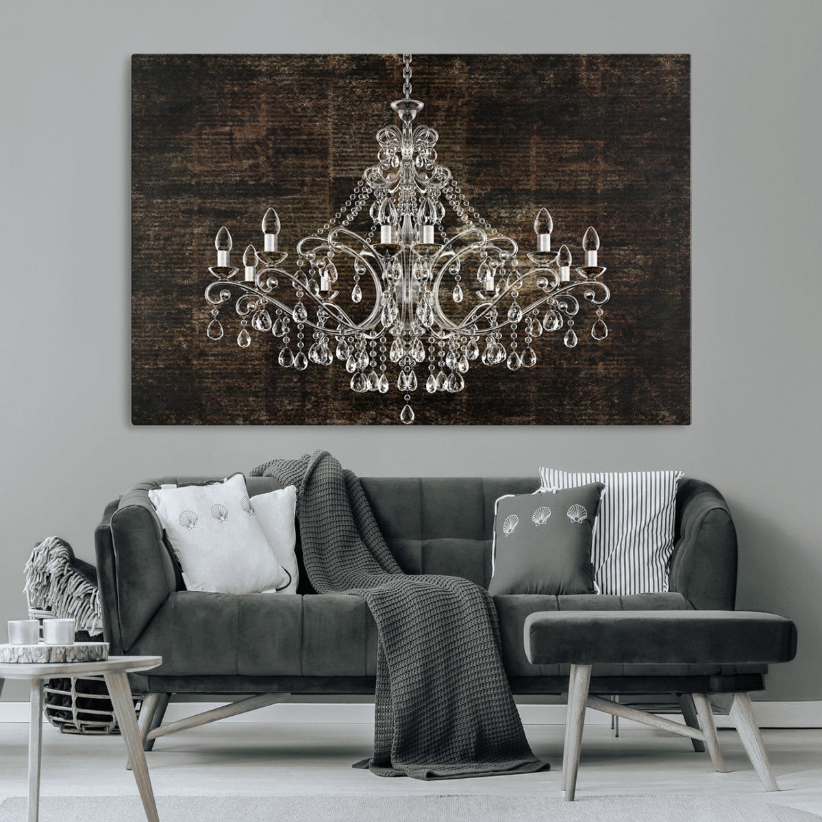 Rustic Chandelier Canvas Print