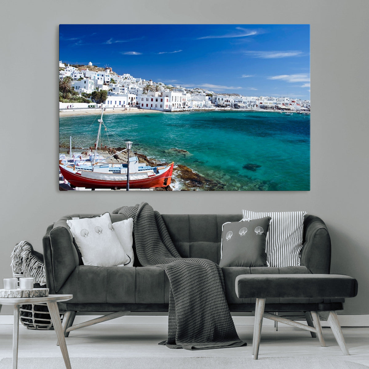 Santorini Wall Art Canvas Print