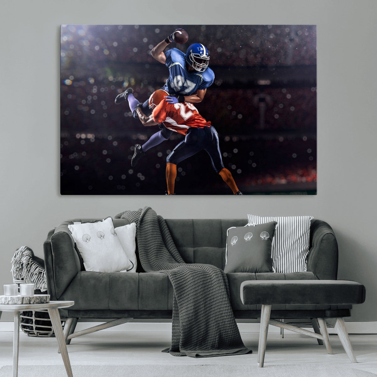 American Football Wall Art Canvas Print, Stadium Sport Wall
