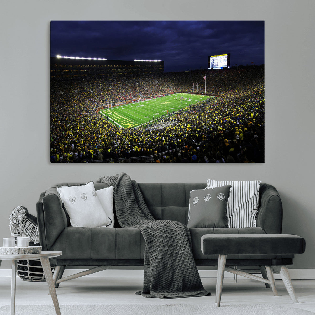 Michigan Wolverines Football Canvas Wall Decor, Football