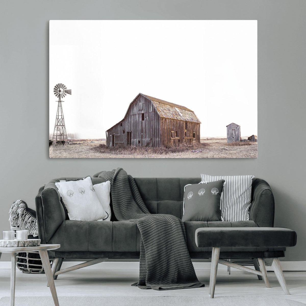 Set of 3 Rustic Farmhouse Wall Art Prints – Country Barn,
