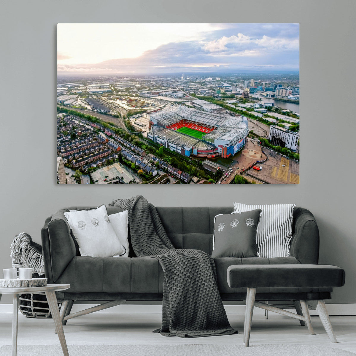 Old Trafford Manchester United Stadium Wall Art Canvas Print