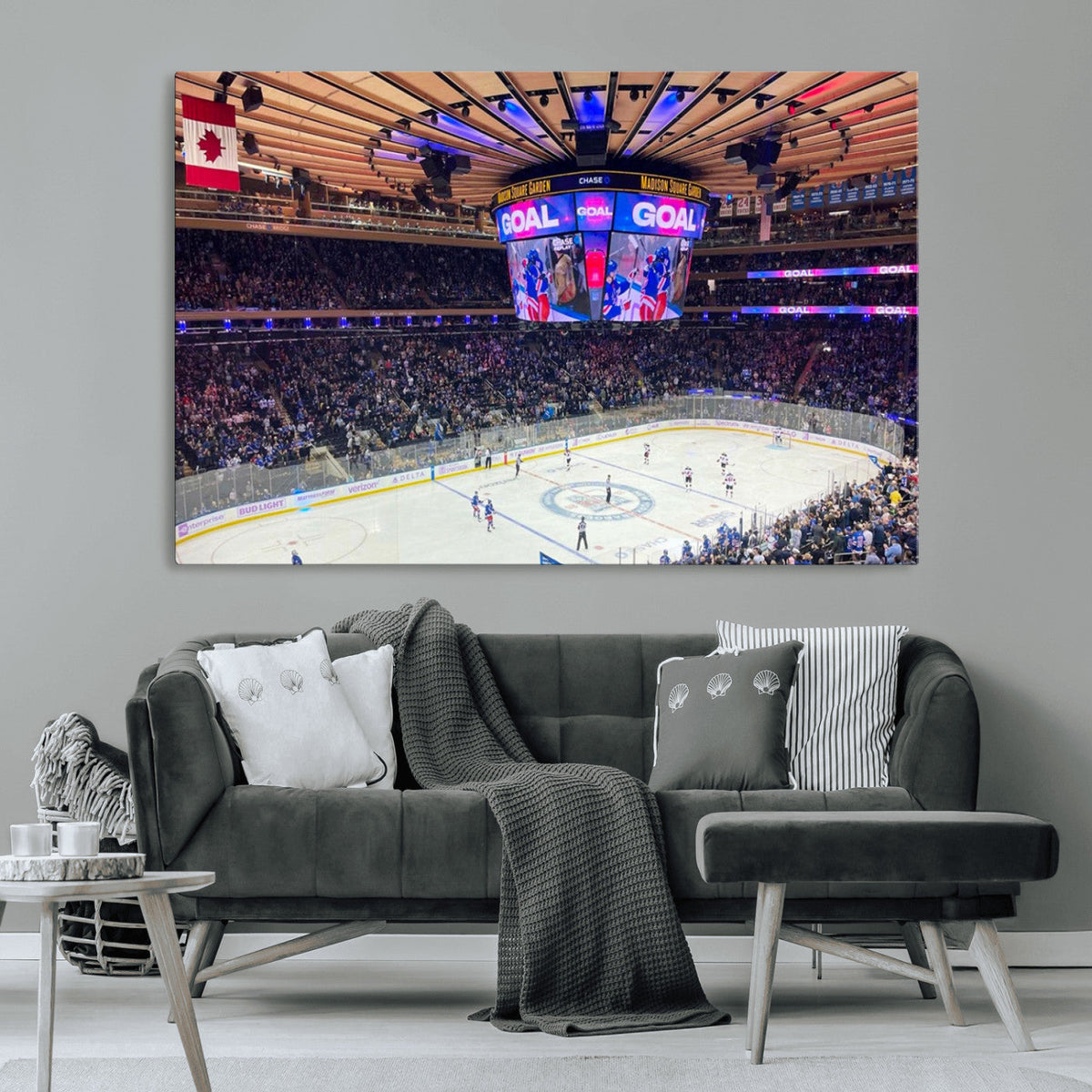 Madison New York Rangers Hockey Stadium Wall Art Canvas
