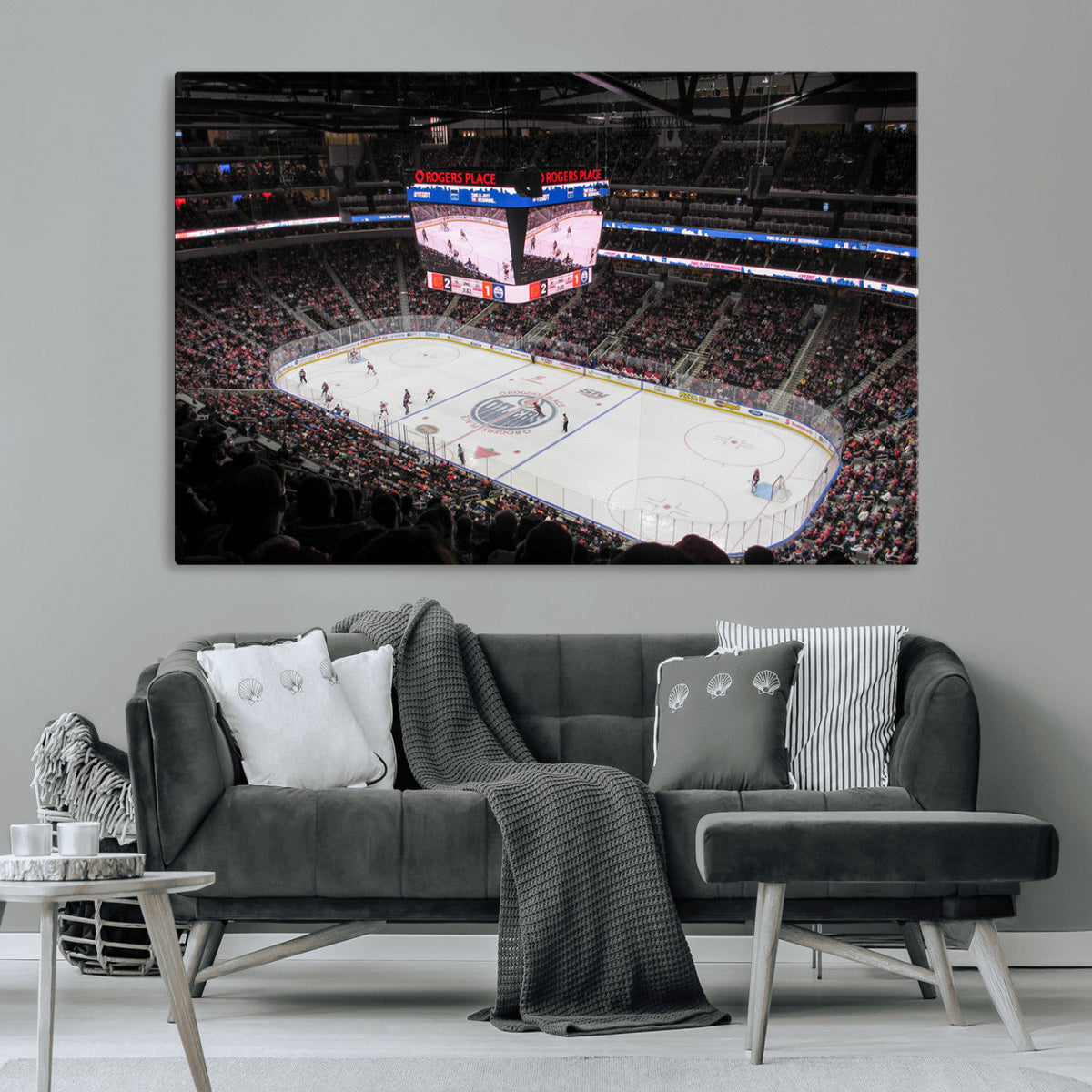 Rogers Place Edmonton Oilers Ice Hockey Stadium Wall Art,
