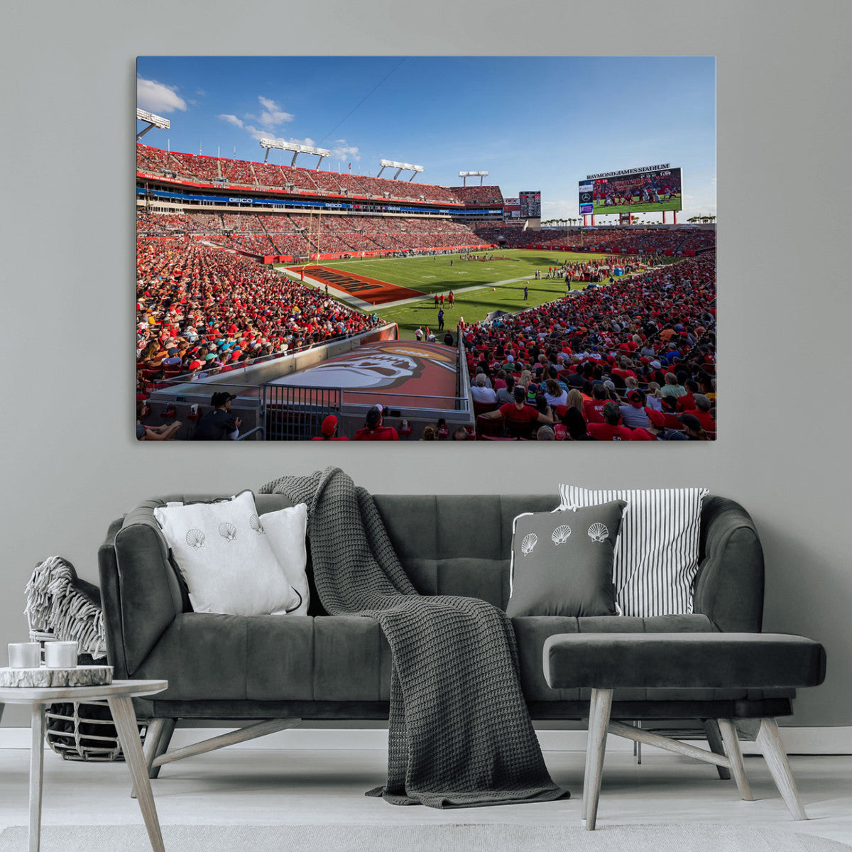 Florida Tampa Raymond James Stadium Wall Art Canvas Print -
