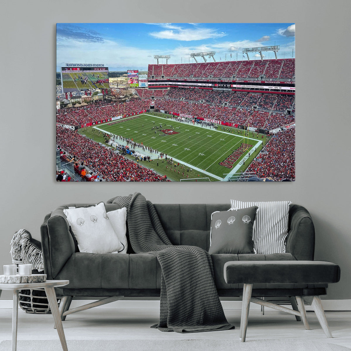 Florida Tampa Raymond James Stadium Wall Art Canvas Print -
