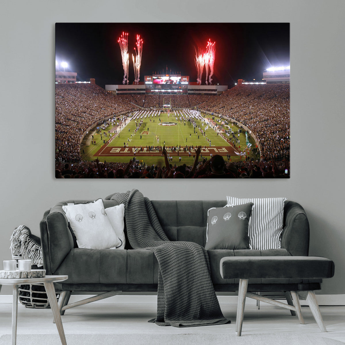 Framed Florida State Seminoles Football Team Print -