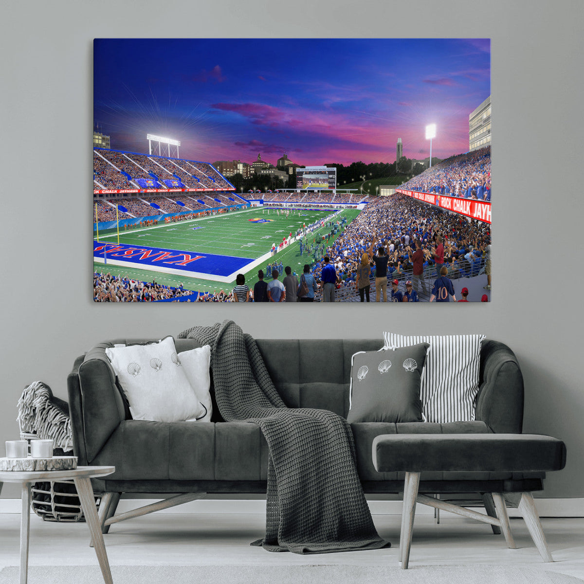 University of Kansas Jayhawks Football Team Print Canvas-