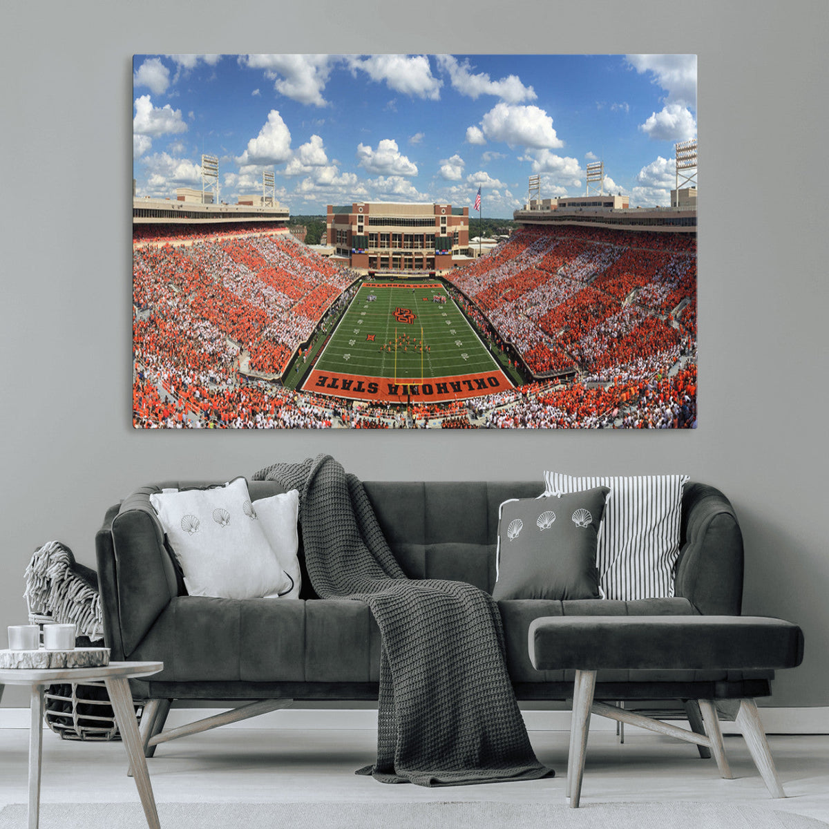 Oklahoma State Cowboys Football Team Print - Stillwater