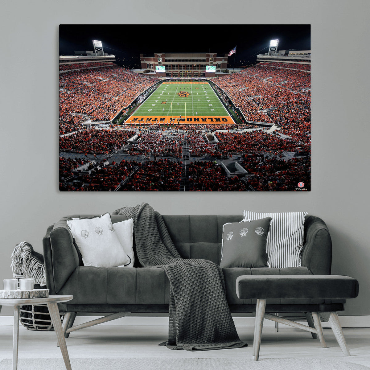 Oklahoma State Cowboys Canvas Print, Football Team Print -