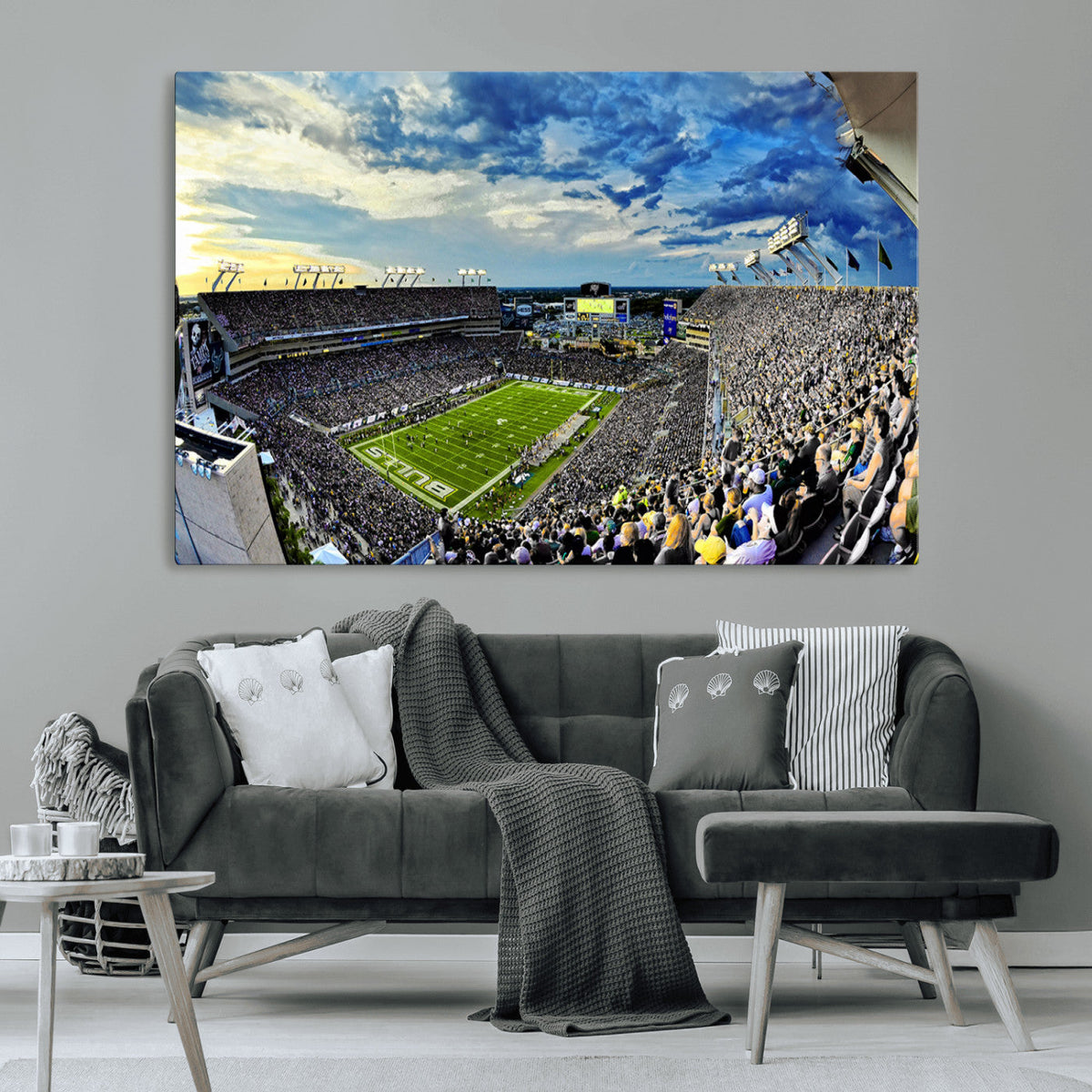Framed USF Bulls Football Team Print - Tampa Raymond James
