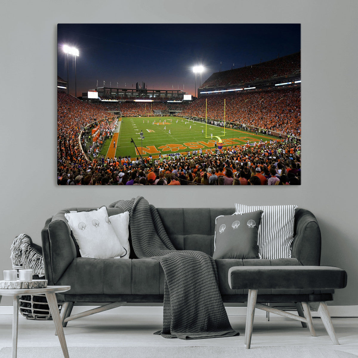 Clemson University Tigers Art Print, Football Team Print -