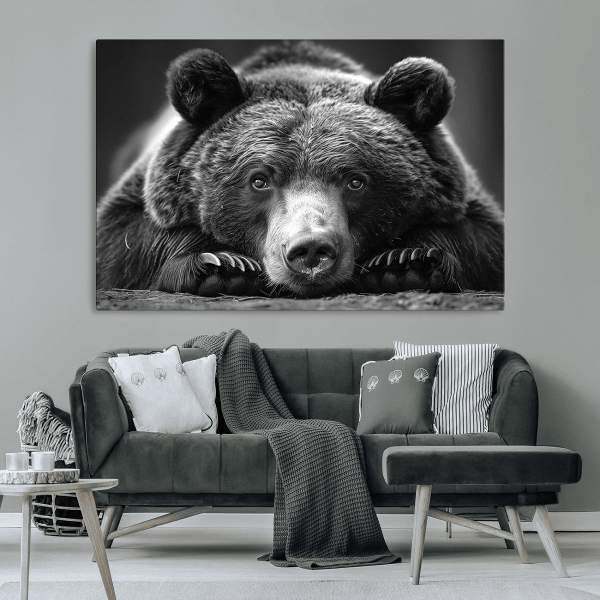 Resting Grizzly 399 Bear Canvas Print | Ready to Hang Wall