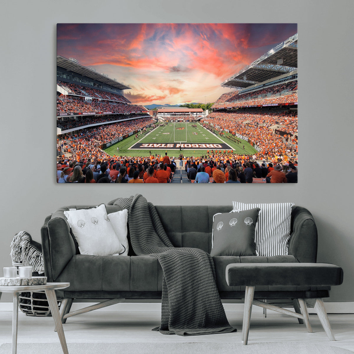 Oregon State Beavers Football Team Print - Corvallis Reser
