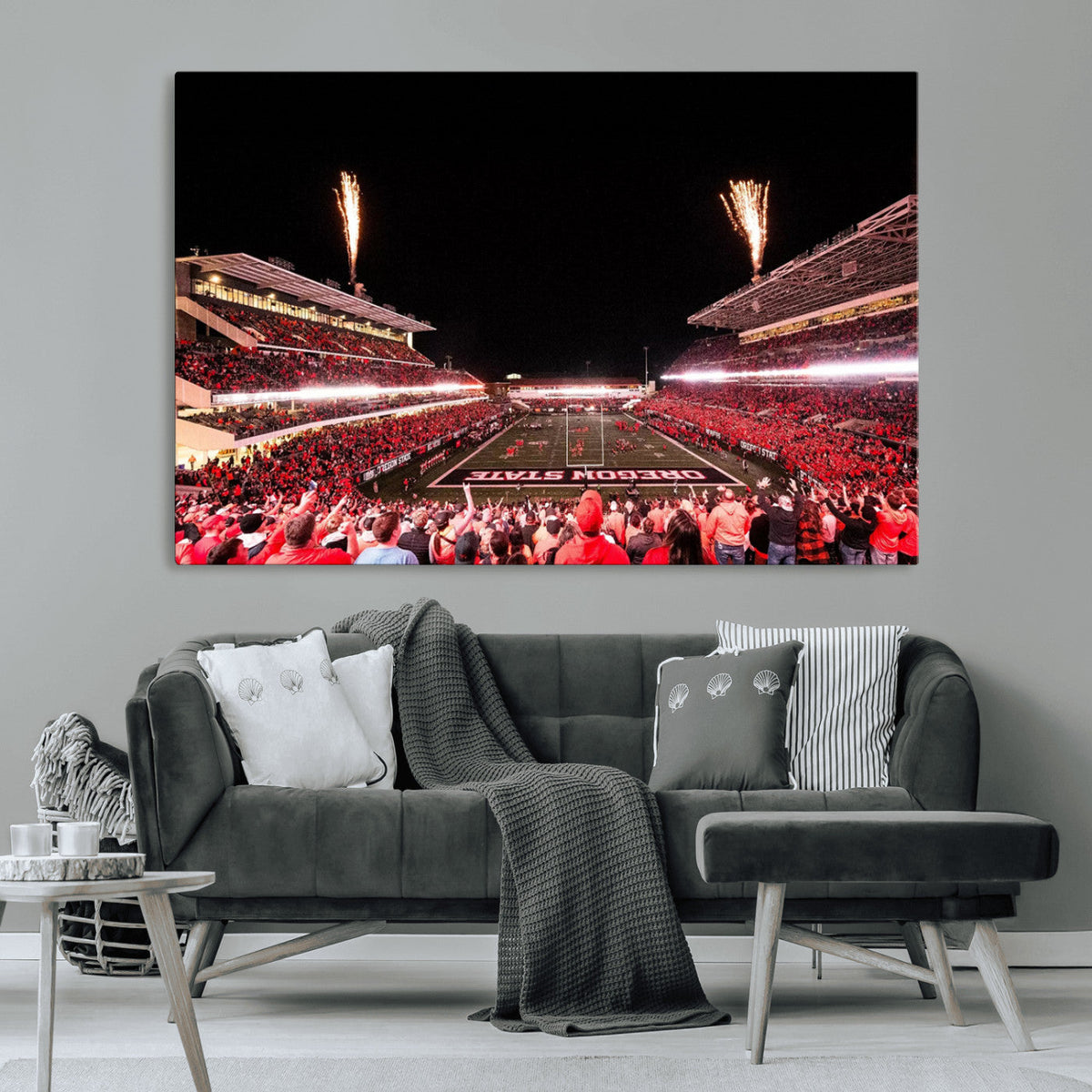 Oregon State Beavers Football Team Print - Corvallis Reser