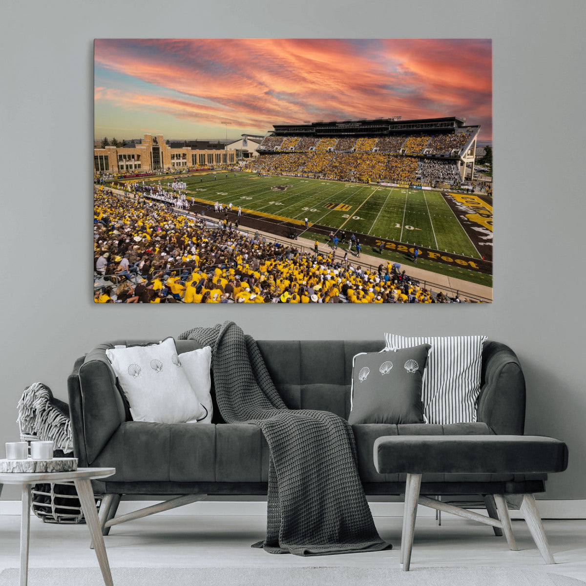 University of Wyoming Cowboys Football Team Print - Laramie