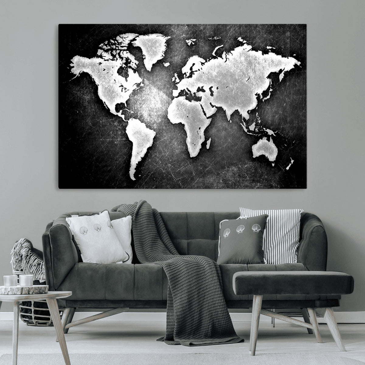 World Map Wall Art Canvas Print – Framed Wall Art for