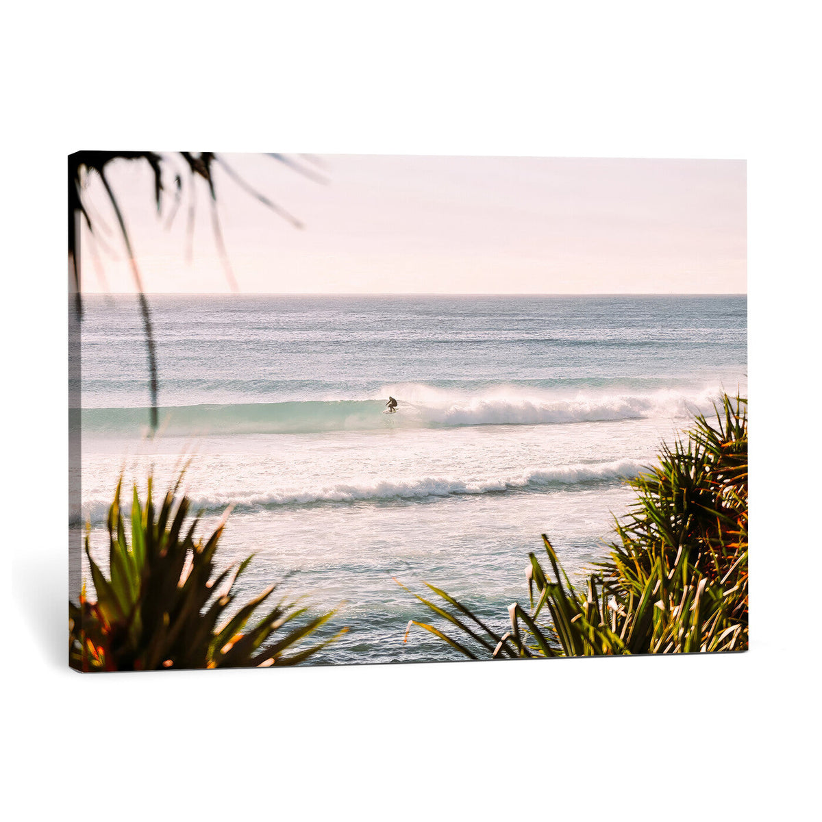 Ocean Surfer Wall Art Canvas Print – Framed Coastal Surf Art