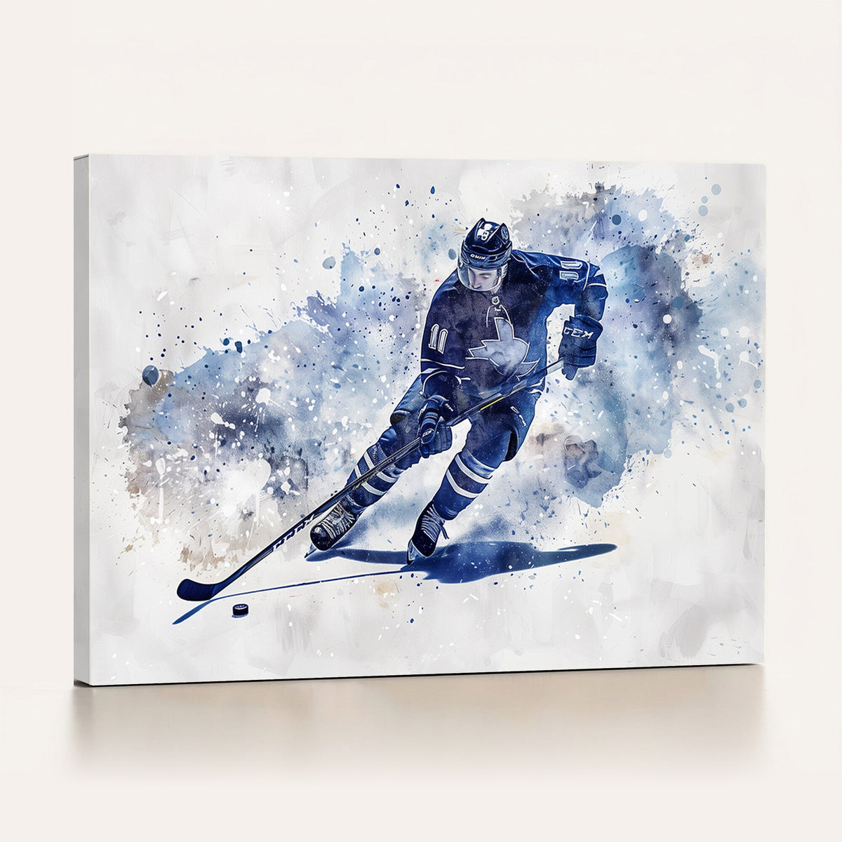 Hockey Player Wall Art Canvas Print - Sports-Inspired