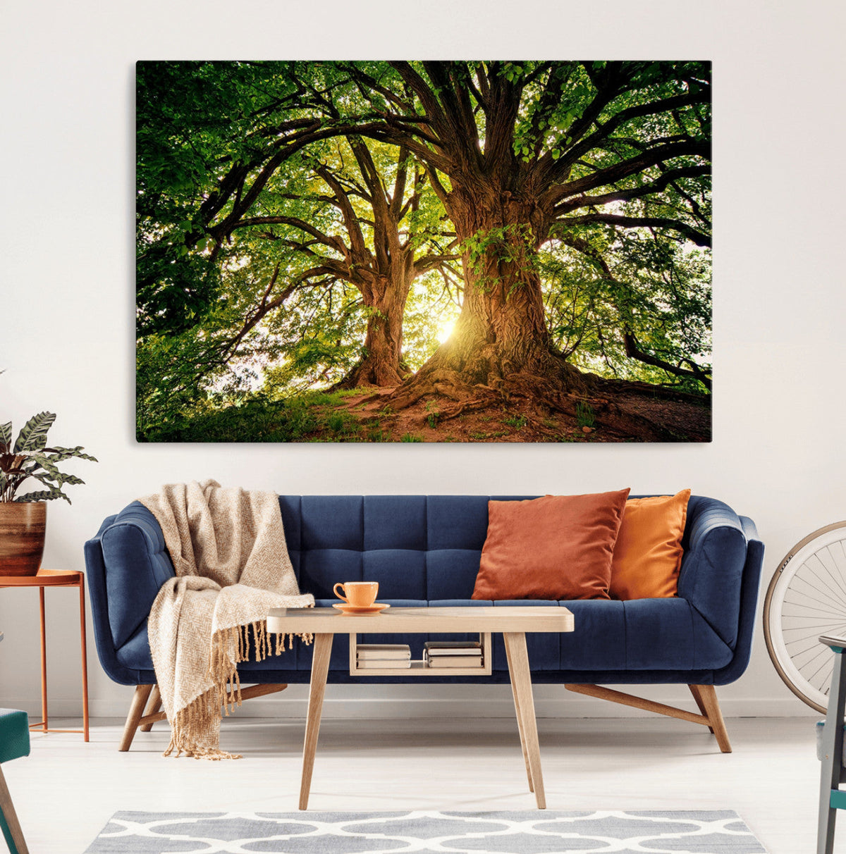 Majestic Ancient Tree Wall Art, NatureCanvas Print, Woodland