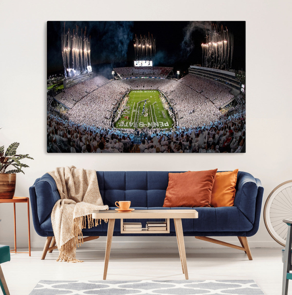 Penn Stadium Football Wall Art Canvas Print, Pennsylvania