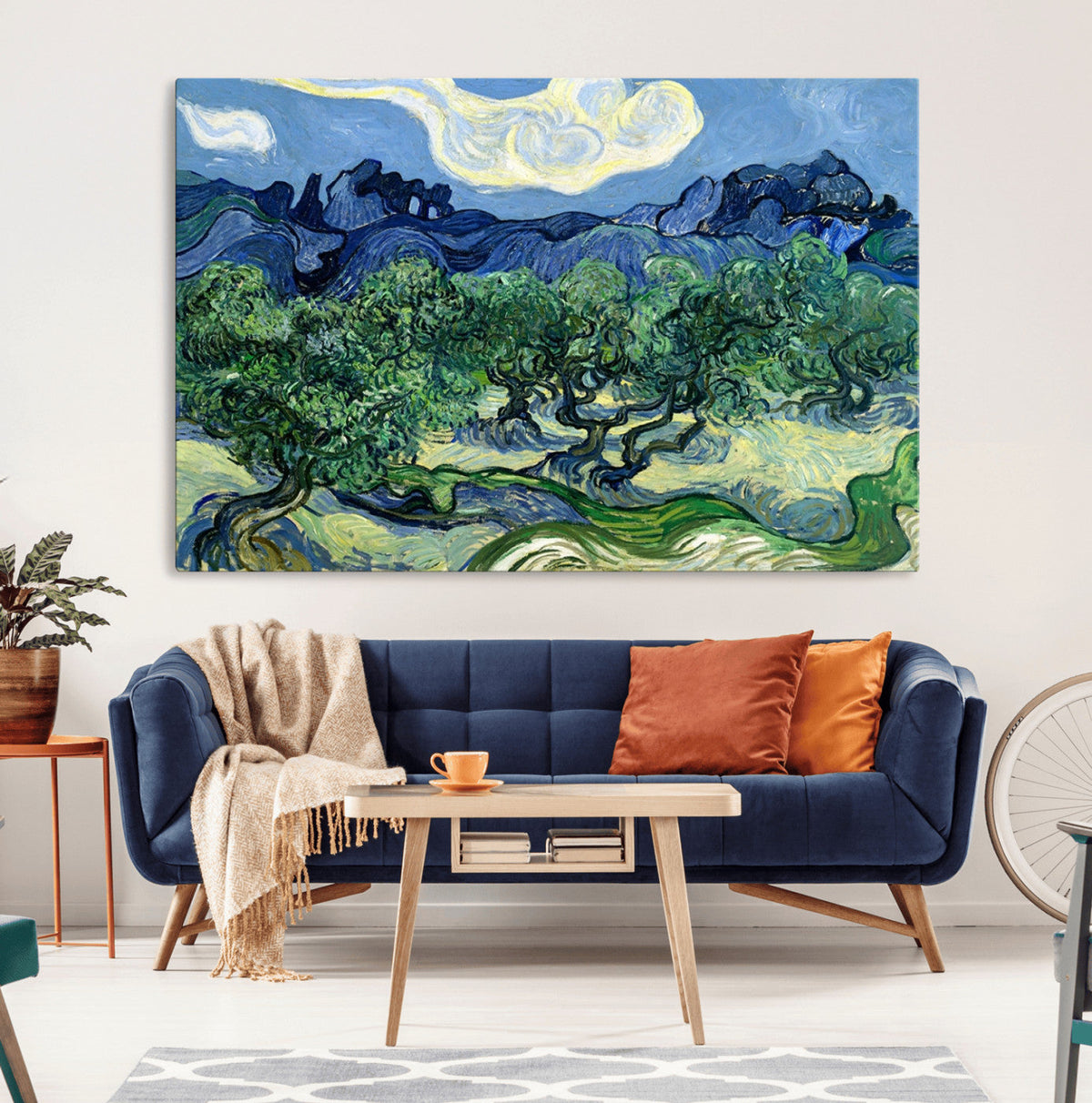 Olive Trees Van Gogh Wall Art Canvas Print
