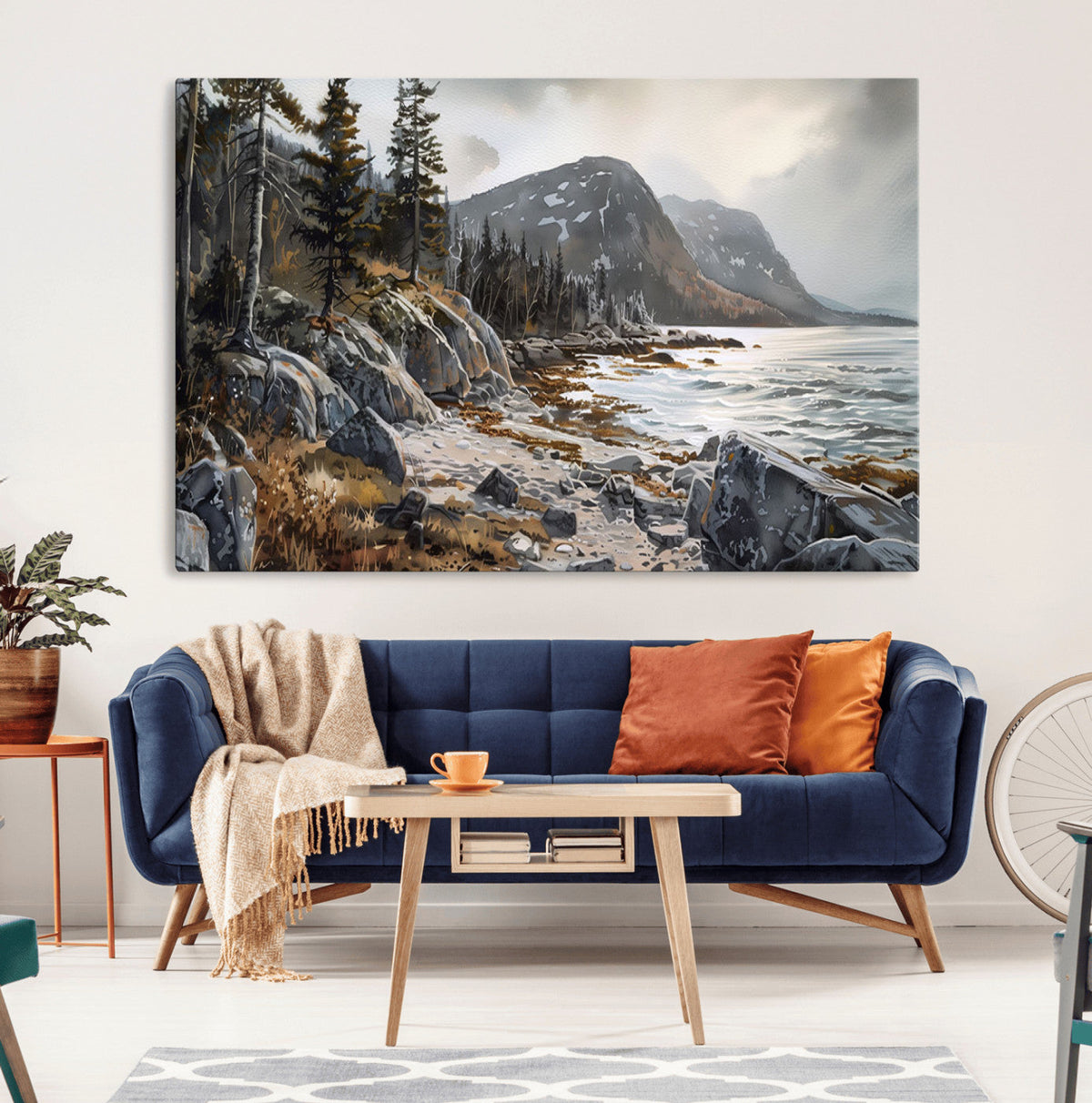 Serene Coastal View of Acadia National Park - Stunning