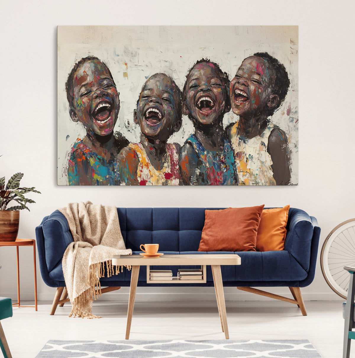 Shai Yossef Print - Joyful Childhood Canvas Wall Art -