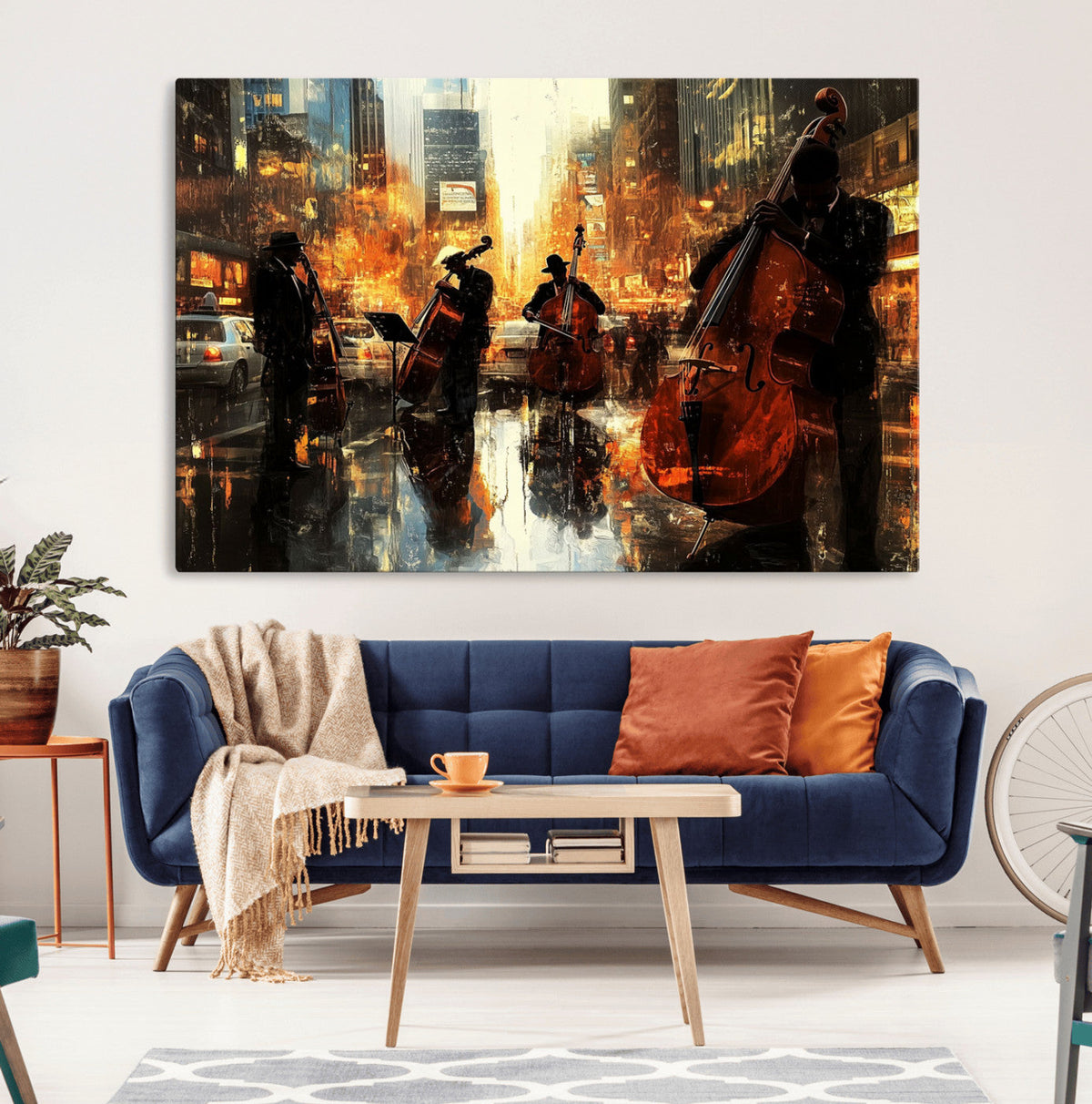 Jazz Wall Art Canvas Print – Colorful Musical Instrument