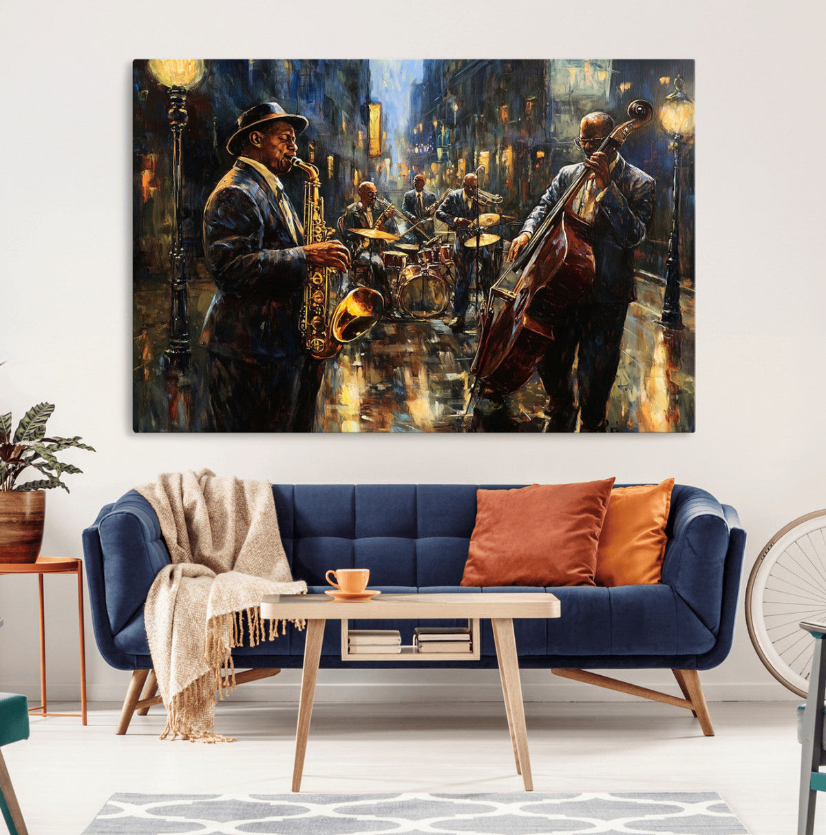 Jazz Canvas Wall Art Print – Abstract African American Music
