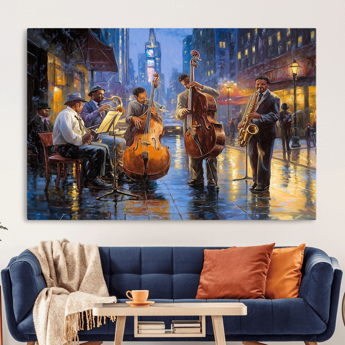 Colorful Jazz Wall Art - African American Music Canvas Print